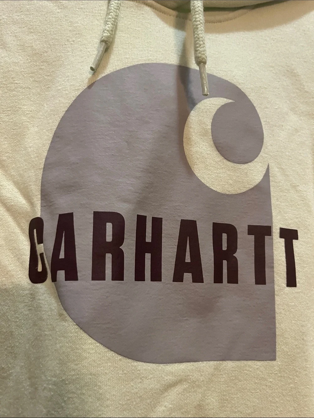 Carhartt Men's Lime Green Loose Fit Hoodie Large Graphic Size Small